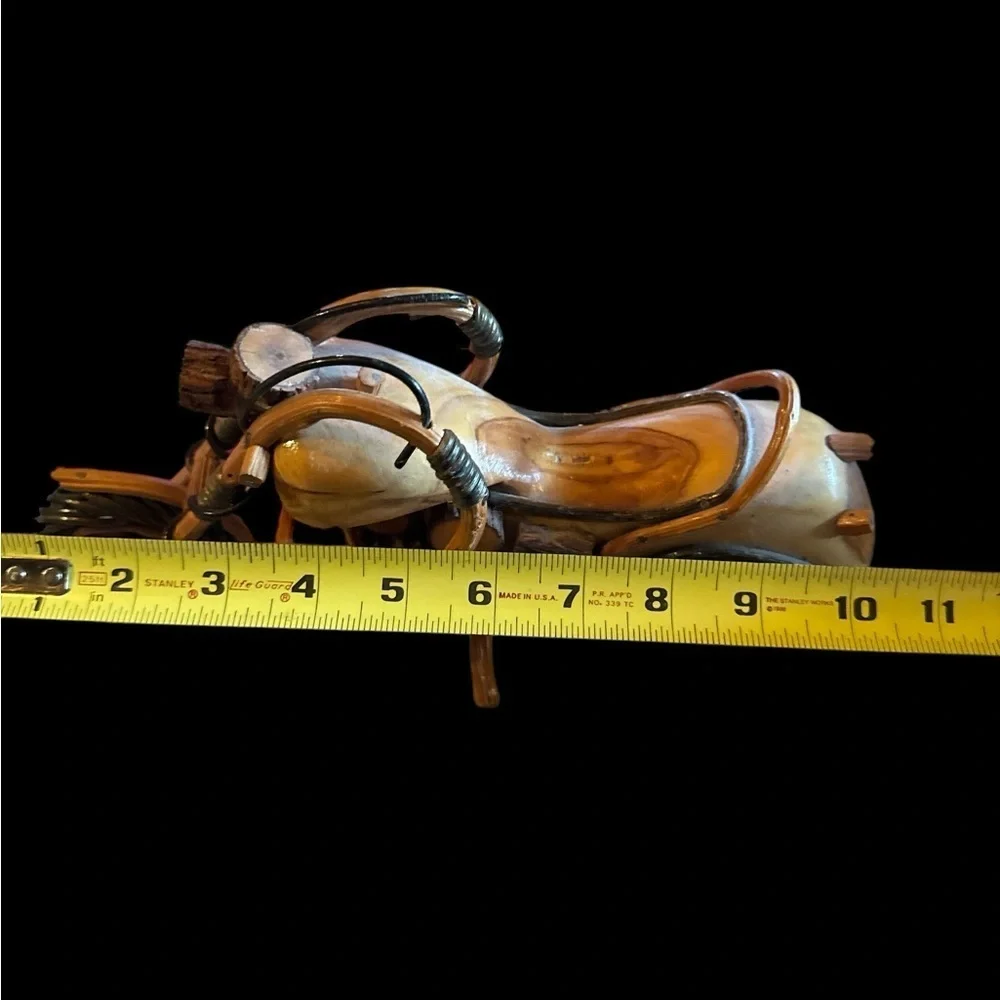 Wooden Motorcycle Sculpture